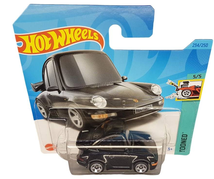 Hot Wheels - Porsche 911 Turbo 3.6 [964] - Tooned 5/5 - HKG69 - Short Card - Nero metallizzato