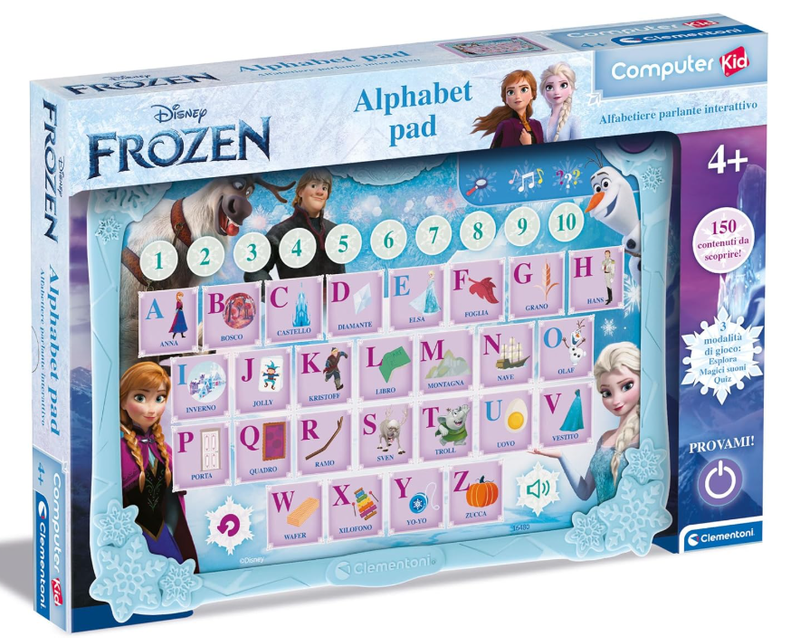 Clementoni Disney Frozen Alphabet Pad - Gioco Educativo 4 Anni, Computer Kid