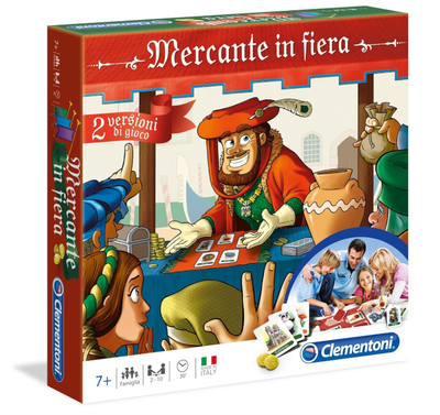 Clementoni - Mercante in Fiera, Giochi da Tavolo per Bambini 7+ Anni e Tutta la Famiglia, 2-10 Giocatori