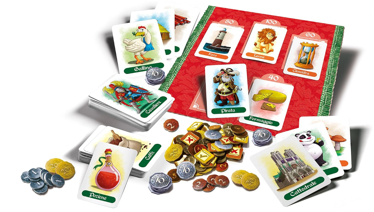 Clementoni - Mercante in Fiera, Giochi da Tavolo per Bambini 7+ Anni e Tutta la Famiglia, 2-10 Giocatori