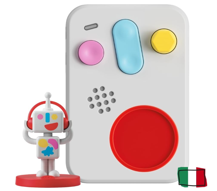 FABA+ Raccontastorie interattivo per bambini con contenuti audio da 0 a 10 anni, Cassa audio con Personaggio Sonoro Faba•Me, Luce notturna, Routine nanna, Gioco educativo musicale, Versione Italiana