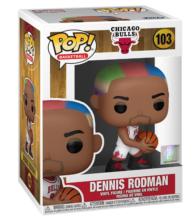 Funko Pop! NBA: Legends - Dennis Rodman - (Bulls Home) Vinyl - Figura in Vinile da Collezione