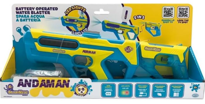 ODS Splashmatic Pistola ad Acqua con Batteria Ricaricabile Andaman 2 in 1