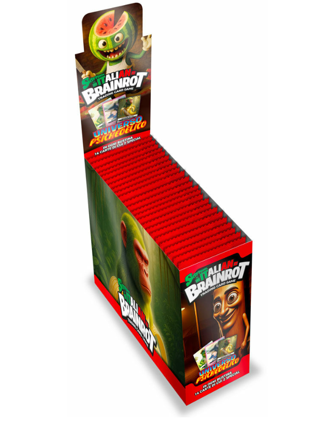 Italian Brainrot TCG Universo Psichedelico display 24 buste ognuna da 14 carte (IT)