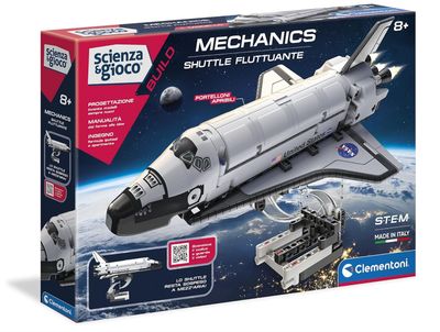 Clementoni Scienza e Gioco Build - Shuttle Fluttuante, Set Costruzioni per Bambini 8+ Anni, Laboratorio di Meccanica con Modellino di Shuttle