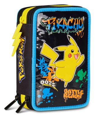Seven Pokèmon Astuccio Pikachu 3 zip completo di tutto