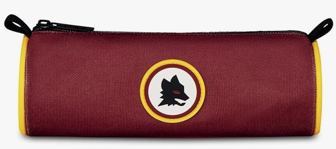 Seven AS Roma Portapenne Scuola Calcio Tombolotto, Rosso, Astuccio Ovale Per Penne, Matite e Accessori