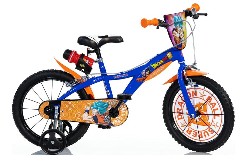 Dino Bikes Bicicletta Dragon Ball Misura 14 Pollici con Rotelle Incluse