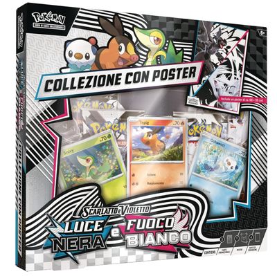 Pokèmon Scarlatto e Violetto Luce Nera e Fuoco Bianco Collezione con Poster