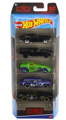 Hot Wheels - Batman Multipack da 5 Veicoli Batman, assortimento di 5 veicoli a tema Batman, decorazioni autentiche, scala 1:64, macchinine per collezionisti e bambini dai 3+ anni, HGN22 Hot Wheels - Batman Multipack da 5 Veicoli Batman, assortimento di 5 veicoli a tema Batman, decorazioni autentiche, scala 1:64, macchinine per collezionisti e bambini dai 3+ anni, HGN22