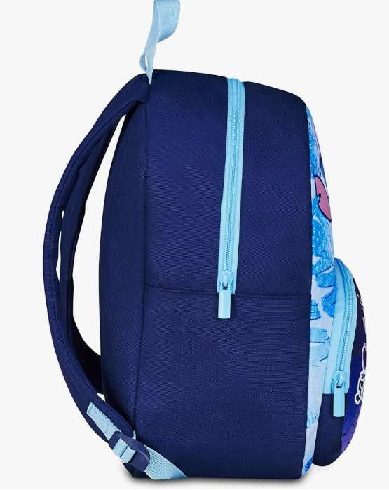 Seven Lilo & Stitch Zainetto Asilo, Blu, Tasca Frontale con Zip, Tasca per Borraccia, Asilo e Tempo Libero