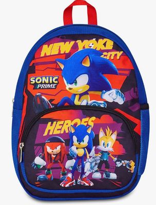 Seven Sonic Zainetto Asilo, Blu, Tasca Frontale con Zip, Tasca per Borraccia, Asilo e Tempo Libero, Bambino