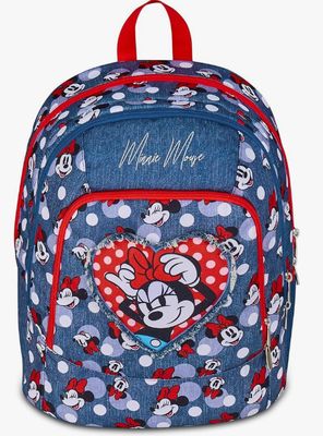 Seven Minnie Zaino Scuola Doppio Scomparto, Blu, Tasca per Borraccia, 29 L, Scuola Elementare, Bambina
