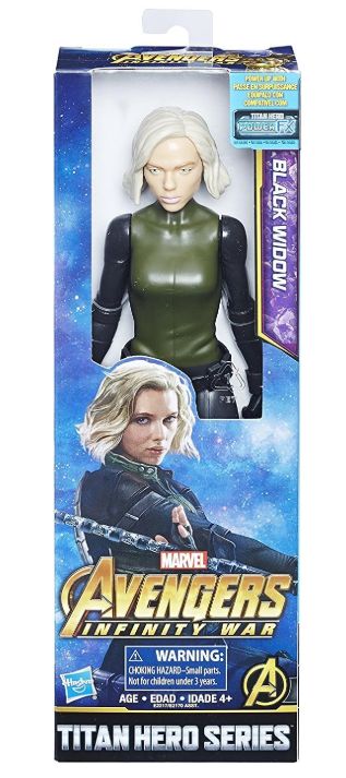Marvel Infinity Guerra Titan Hero Serie Black Widow  "Vedova Nera" 30 cm con porta Titan Hero Power FX