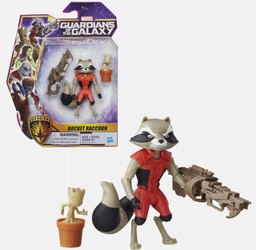 Marvel Guardiani della Galassia Rocket Raccon Action figure articolato 9 cm