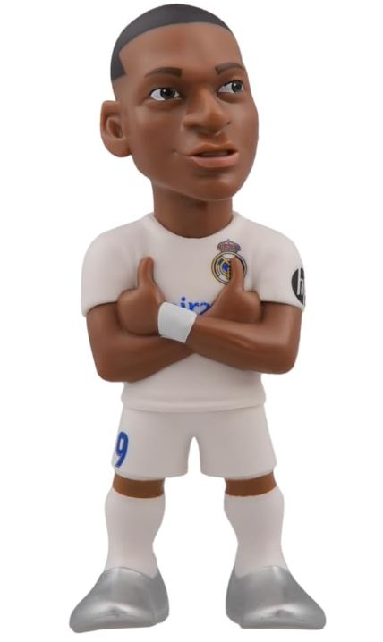 MINIX COLLECTIBLE FIGURINES MN18451 - Statuetta di Mbappé, Real Madrid, da collezione, da 12 cm, idea regalo per bambini e adulti, fan di calcio