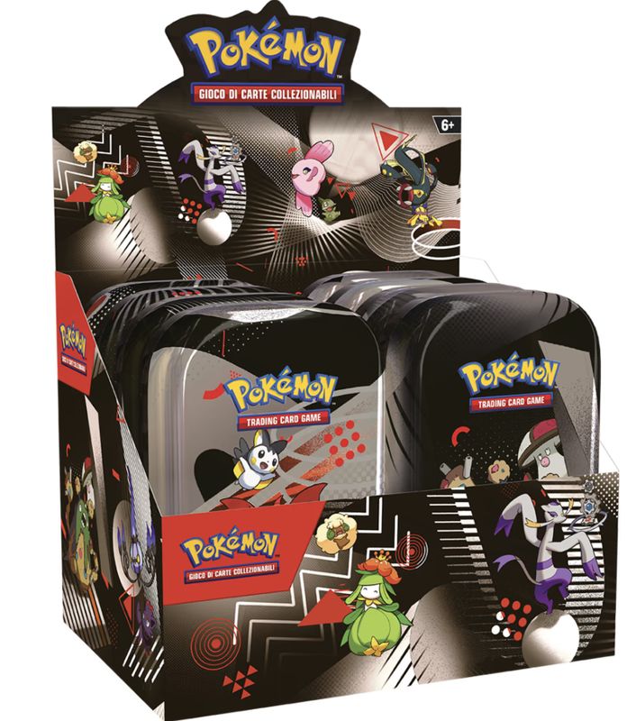 Pokèmon Mini Tin Collezione Unima Espositore completo con 8 Mini Tin