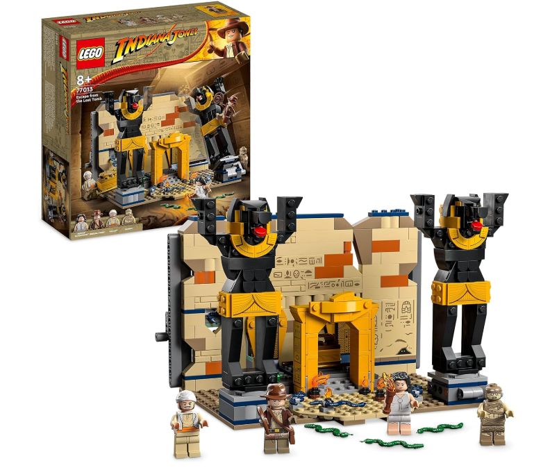 Lego Costruzione  Indiana Jones Fuga dalla Tomba Perduta Set i Predatori dell'Arca Perduta 77013