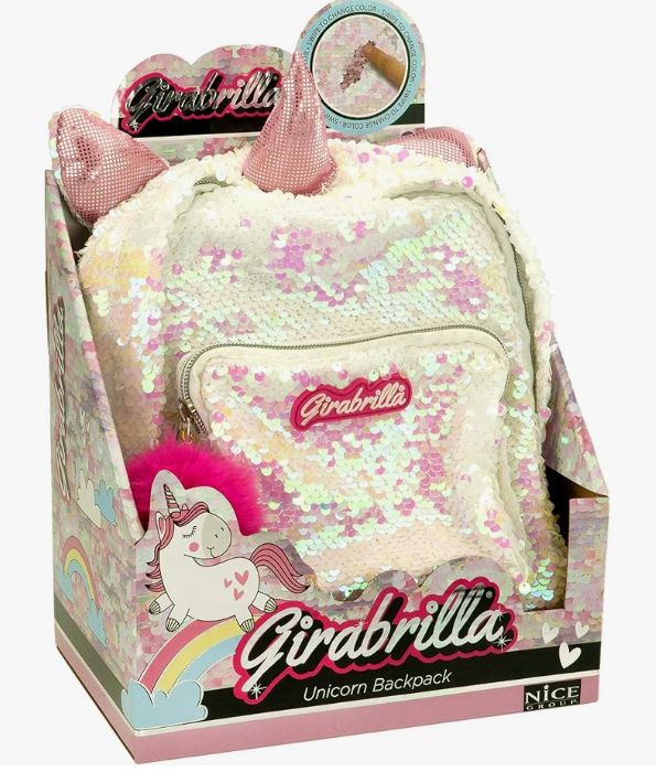 Girabrilla Zainetto Unicorno con Paillettes