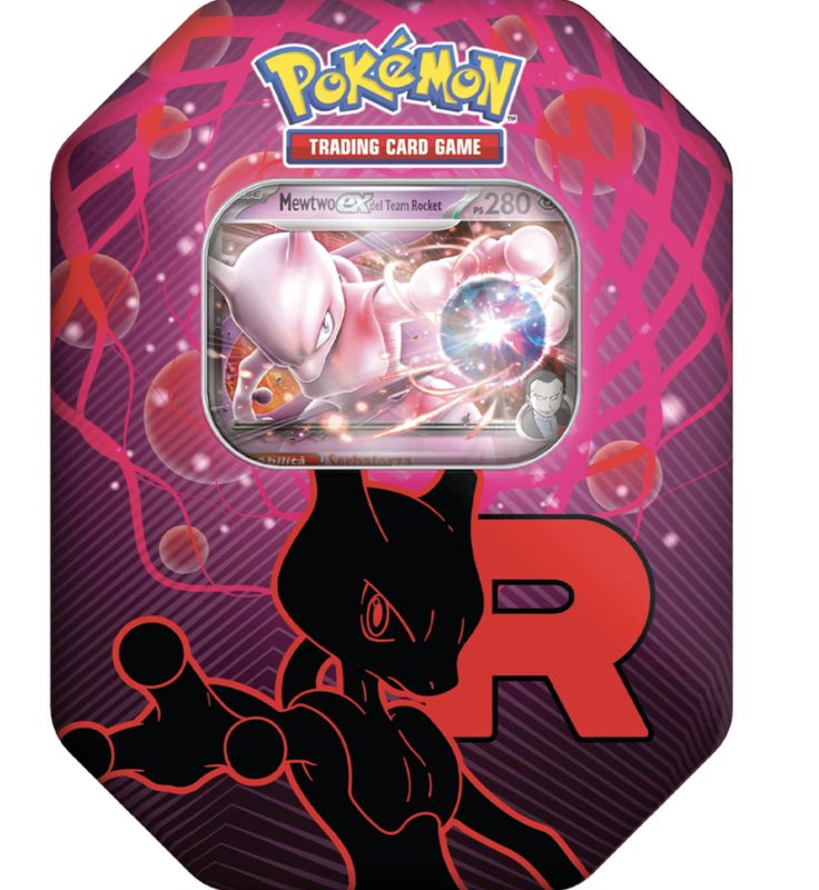 Pokémon – team rocket – tin da collezione mewtwo-ex
