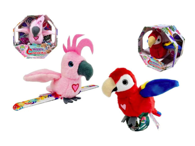 Happy Cocorito Pappagallo Interattivo Parlante e Canterino Peluche Morbido Colore Rosso