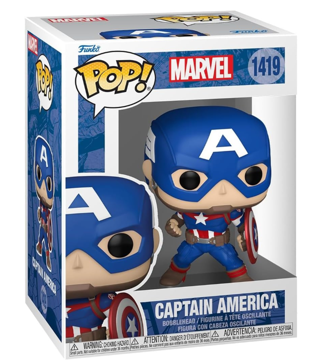 Funko Pop Personaggio in Vinile di Capitan America N 1419