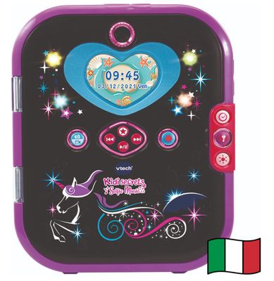 VTech KidiSecrets Selfie Music 2.0 Black Version, Diario Segreto Interattivo per Bambini con Doppia Fotocamera e MP3, Diario Elettronico con Tastiera, Lingua Italiana, Batterie Incluse, 6+ Anni VTech KidiSecrets Selfie Music 2.0 Black Version, Diario Segreto Interattivo per Bambini con Doppia Fotocamera e MP3, Diario Elettronico con Tastiera, Lingua Italiana, Batterie Incluse, 6+ Anni