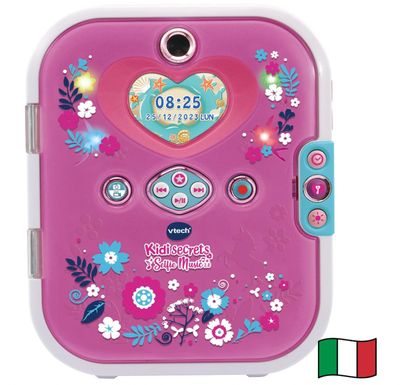 VTech KidiSecrets Selfie Music 2.0, Diario Segreto Interattivo per Bambini con Doppia Fotocamera e MP3, Diario Elettronico con Schermo a Colori e Tastiera, Lingua Italiana, Batterie Incluse, 6-12 Anni VTech KidiSecrets Selfie Music 2.0, Diario Segreto Interattivo per Bambini con Doppia Fotocamera e MP3, Diario Elettronico con Schermo a Colori e Tastiera, Lingua Italiana, Batterie Incluse, 6-12 Anni