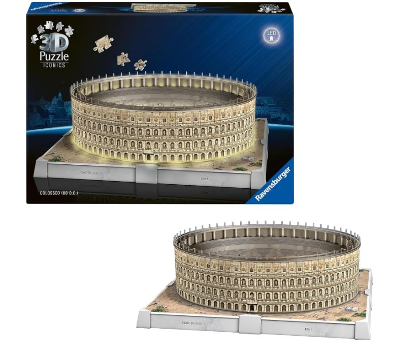 Ravensburger Puzzle 3D Iconics Colosseo con LED Modellismo
