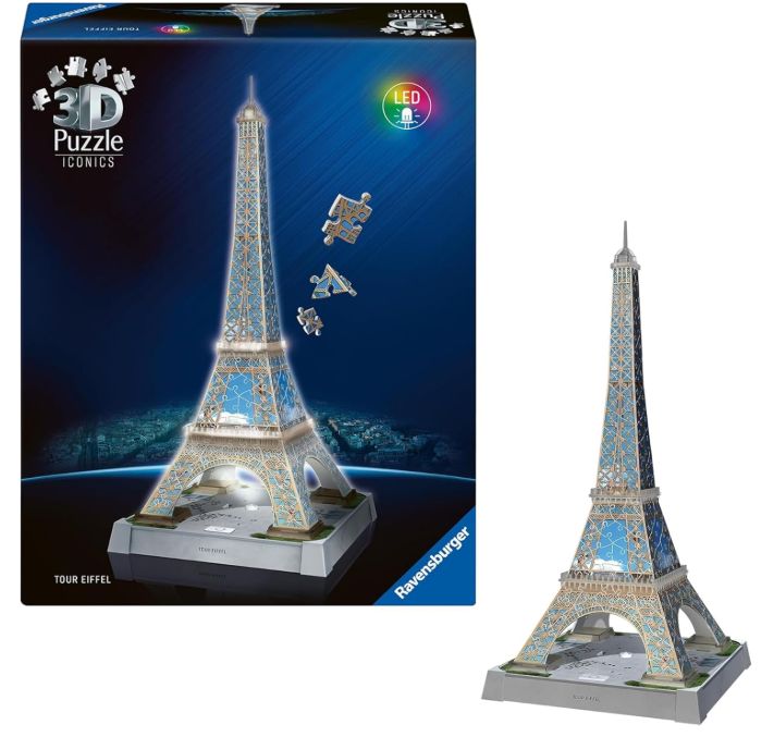 Ravensburger Puzzle 3D Inonics Torre Eiffel con LED da 216 Pezzi Modellismo Ravensburger Puzzle 3D Inonics Torre Eiffel con LED da 216 Pezzi Modellismo