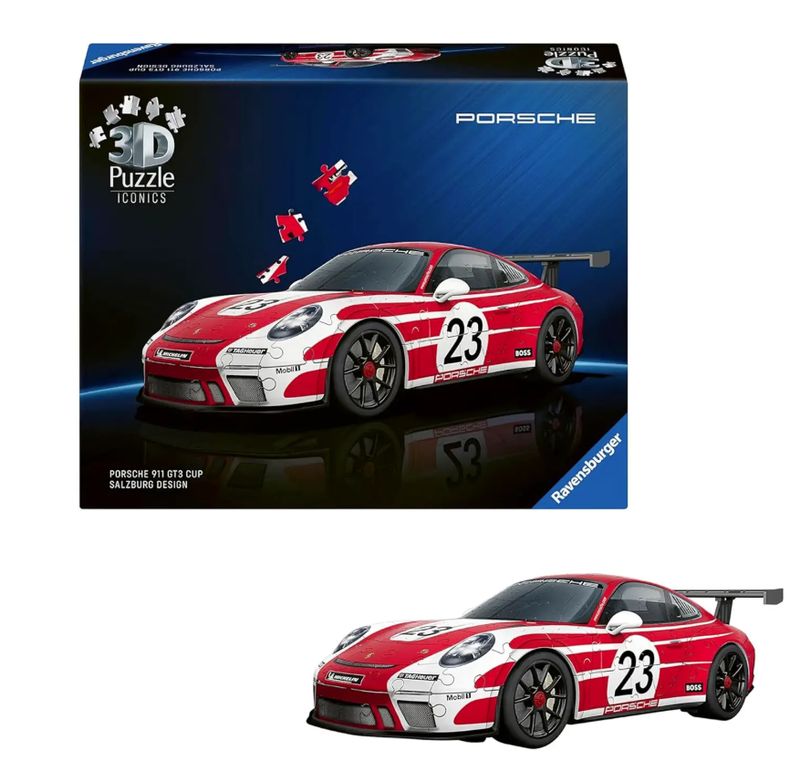 Ravensburger Puzzle 3D Iconics Porche 911 GT3 Cup Salzburg Designe