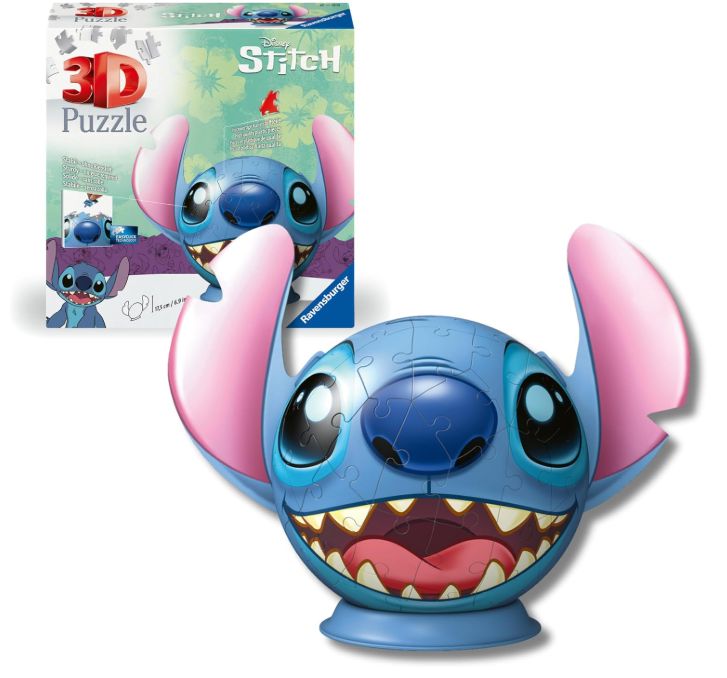 Ravensburger Puzzle 3D Disney: Stitch Con Le Orecchie Ravensburger Puzzle 3D Disney: Stitch Con Le Orecchie