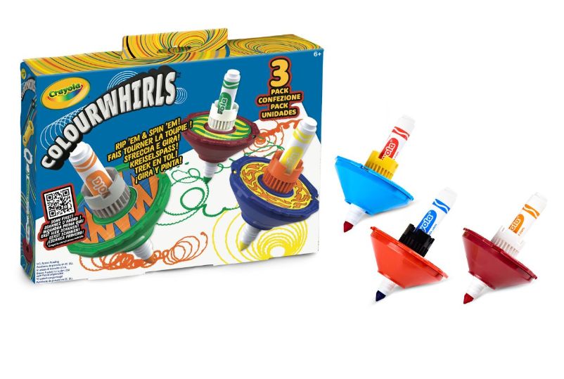 Crayola Trottola con pennarello COLOURWHIRLS – Set 3 trottole Crayola Trottola con pennarello COLOURWHIRLS – Set 3 trottole