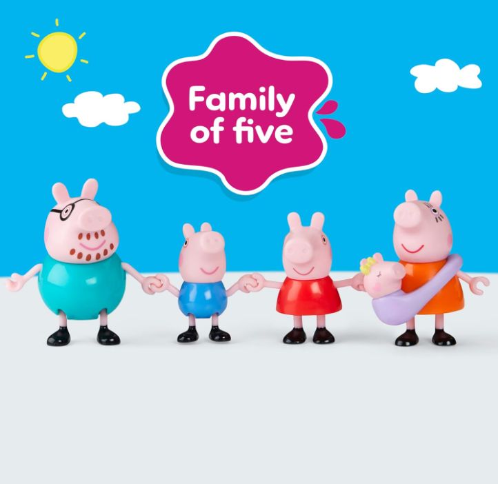 Hasbro Peppa Pig La Famiglia di Peppa da 5 Personaggi Hasbro Peppa Pig La Famiglia di Peppa da 5 Personaggi