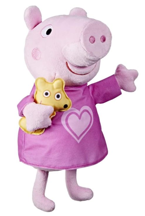 Peppa Pig Peppa Ninna Ninna - Peluche canto con orso, 3 canzoni, 3 frasi
