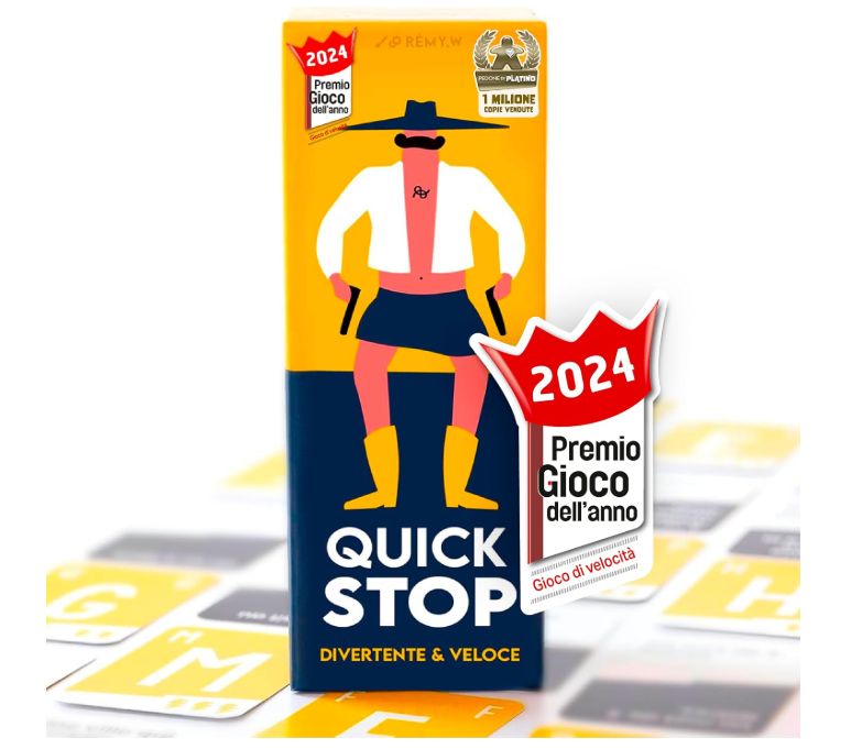 ATM Gaming QUICKSTOP - Gioco di Società per Famiglia ed Amici - Gioco di Carte  Da 2 a 7 Giocatori - Italiano