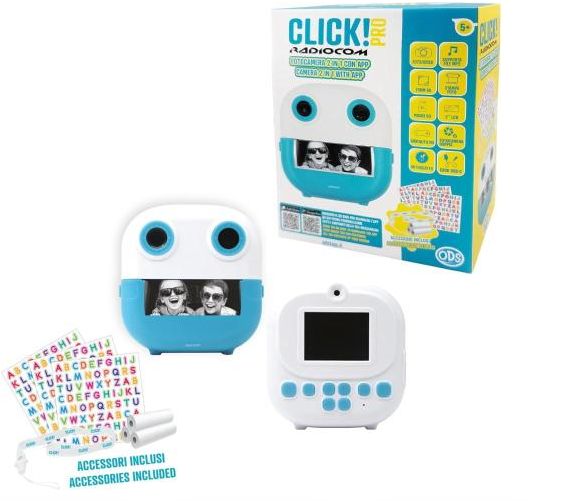 RADIOCOM - CLICK! PRO FOTOCAMERA 2 IN 1 con Stampa Immediata PER BAMBINI RADIOCOM - CLICK! PRO FOTOCAMERA 2 IN 1 con Stampa Immediata PER BAMBINI
