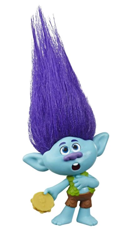 Hasbro Trolls World Tour Personaggio Branch con tamburo H 12,5 cm dalla punta dei capelli ai piedi Hasbro Trolls World Tour Personaggio Branch con tamburo H 12,5 cm dalla punta dei capelli ai piedi