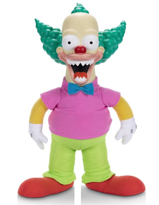 JAKKS Pacific The Simpson – pupazzo parlante di Krusty il Clown alto 41 cm. Con l’interruttore puoi alternare Krusty buono a Krusty cattivo, come nell’iconica puntata di Halloween!