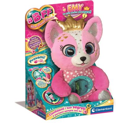Clementoni - BFF Emy - La Mia Amica dei Segreti, Peluche Interattivo con Modulo Elettronico e Effetti Luminosi Clementoni - BFF Emy - La Mia Amica dei Segreti, Peluche Interattivo con Modulo Elettronico e Effetti Luminosi