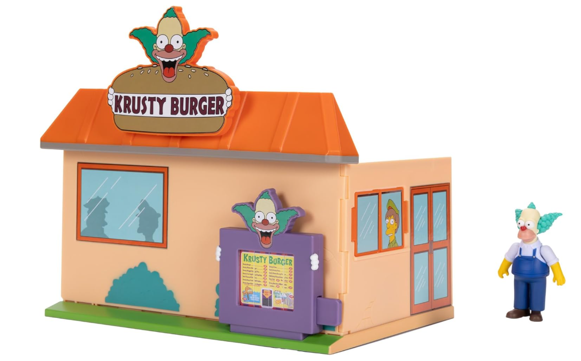 The Simpsons - Krusty Burger Playset include Action Figure di Krusty in scala 6 cm
