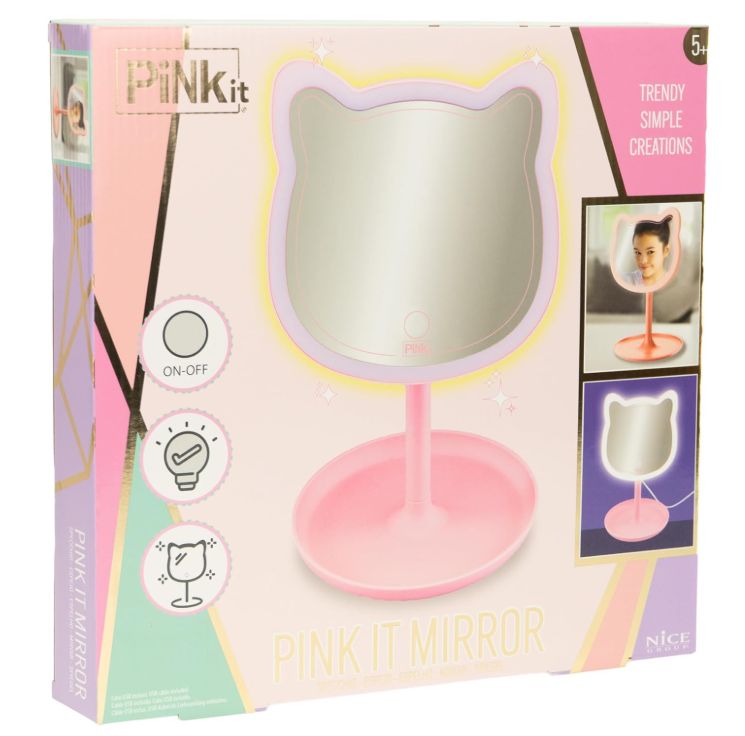 Nice Pink It Mirror Specchio da trucco a Forma di Gatto