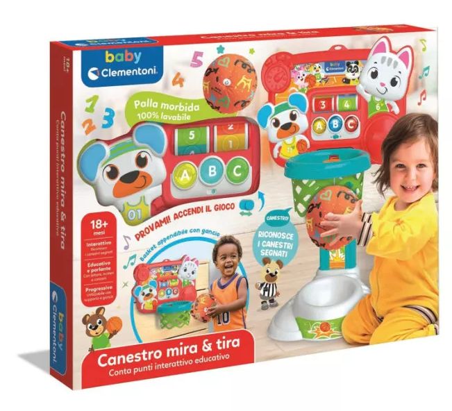 Clementoni baby Canestro interattivo Mira e tira Clementoni baby Canestro interattivo Mira e tira