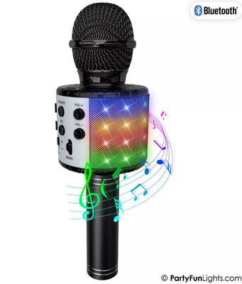 Microfono karaoke Bluetooth con effetti di luce e altoparlante