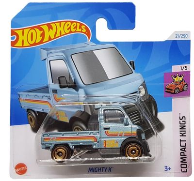 Hot Wheels - Mighty K - Compact Kings 1/5 - HTC17 - Short Card - Surf & Skate - azzurro metallizzato - Mattel 2024  Scala 1:64 Edizione Limitata