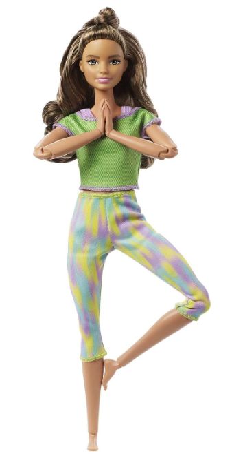 Barbie Bambola Snodata Made to Move Vestito Verde