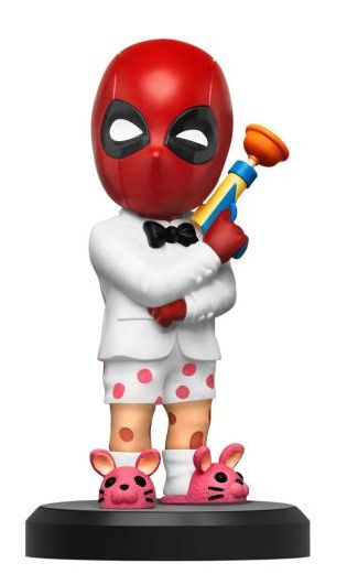 Hero Box Deadpool Statuetta con SAbito Bianco e Ciabatte Rosa