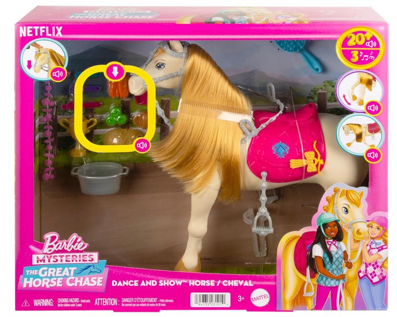 Barbie - Tornado, cavallo interattivo con luci, musica e accessori, balla e nitrisce