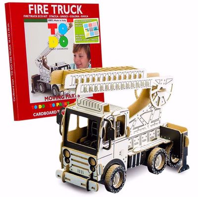 CAMION DEI POMPIERI - FIRE TRUCK TODO In Cartone da Costruire e Colorare
