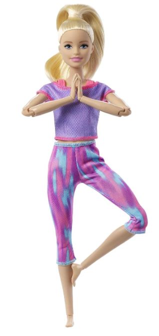 Barbie Bambola Snodata Made to Move Vestito Viola